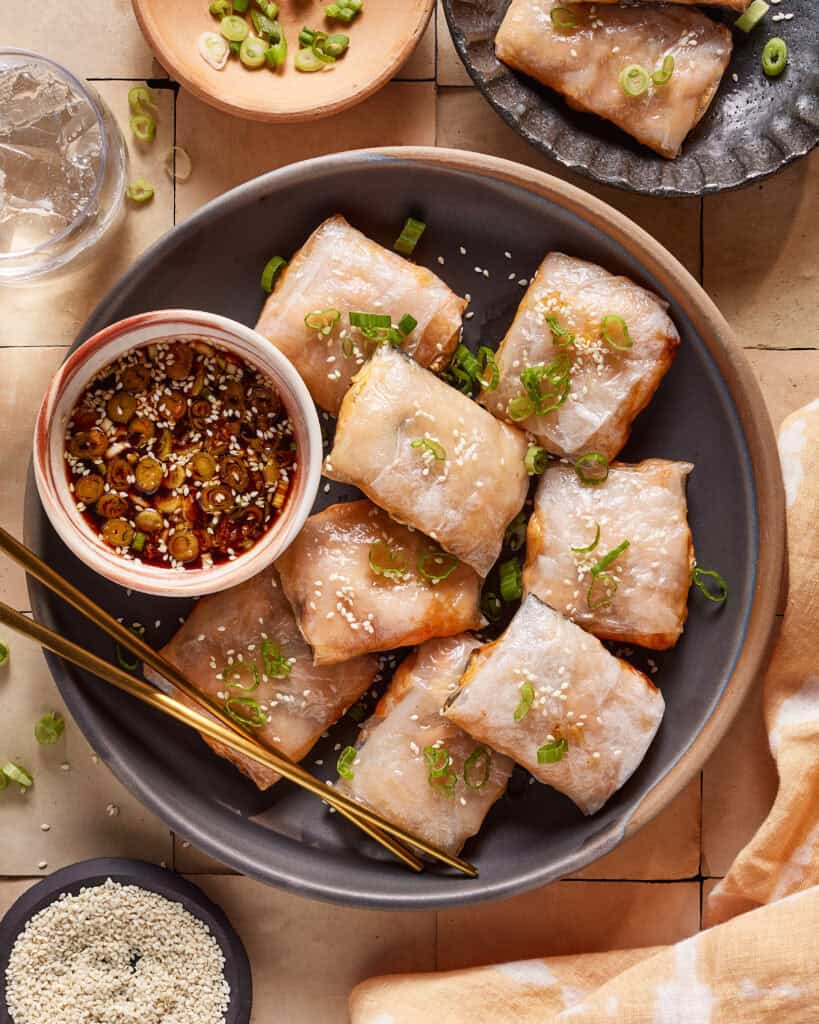 Air Fryer Salmon Rice Paper Wraps - Kalejunkie