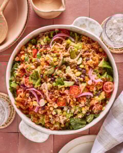 BBQ Chicken Crispy Rice Salad