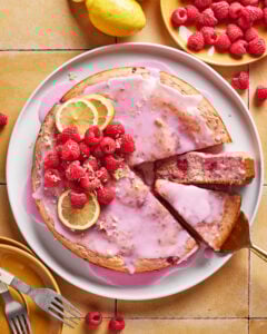 Smashed Raspberry Lemon Cake