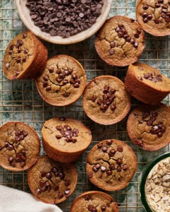 Banana Zucchini Chocolate Chip Muffins