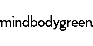 A person sits cross-legged in a meditative pose with hands resting on their knees, forming a circle with thumb and index finger. Lines radiate outward, suggesting calm, balance, and mindfulness. The design is minimalist and black and white.