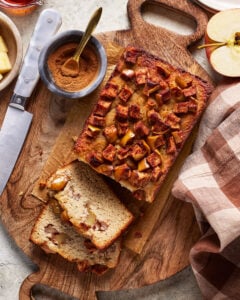 High Protein Cinnamon Apple Banana Bread