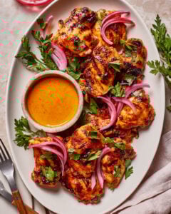 Honey Harissa Chicken Thighs