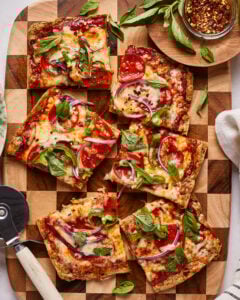 Pepperoni & Veggie Chicken Crust Pizza