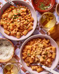 Creamy No Cream Chickpea Rigatoni