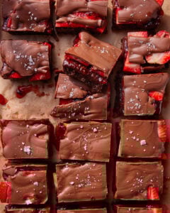 Chocolate Covered Strawberry Brownies