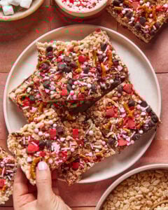 Brown Butter Pretzel Chocolate Chip Rice Krispie Treats