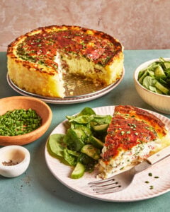 High Protein Potato Crust Quiche