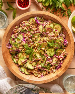 10-Minute Chili Peanut Cucumber Chicken Salad
