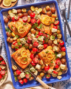 Greek Sheet Pan Trout