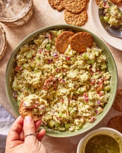 High Protein Pesto Chicken Salad