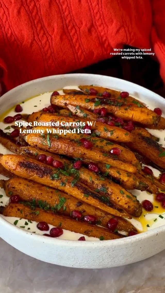 @kalejunkie🥕Comment CARROTS to get my VIRAL SPICE ROASTED CARROTS WITH LEMONY WHIPPED FETA—the one and only carrot dish that needs to be on your Thanksgiving tables this year! This dish a community favorite, in part due to its beautiful presentation, but mostly because of the delicious pairing of flavors and how easy it is to make! It’s a 12/10, hands down! You can serve the carrots warm out of the oven over the whipped feta or at room temp—it’s up to you! Happy to answer any questions you may have in the comments below. Enjoy!⁣
⁣
SAVE this post, SHARE with friends, and FOLLOW @kalejunkie for more. ⁣
⁣
#carrots #thanksgiving #thanksgivingrecipes