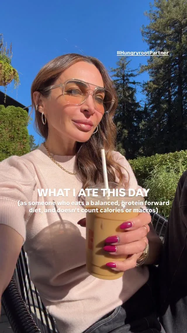 What I ate this day with meals I planned and shopped with @hungryroot! Hungryroot helps me plan— and shop— for meals that meet my daily protein goals and ensure I’m eating healthy so I feel my best. It’s also become super helpful at dinner time on nights I have the kids because I can search specifically for kid-friendly meals and those meals require only a few ingredients, making it quick, easy, and delicious. Hungryroot is a fantastic service to use if you want ease in your life and to still eat well, I can’t recommend it enough 🫶🏻! Use my code KALEJUNKIE40 for 40% off your first order. #HungryrootPartner