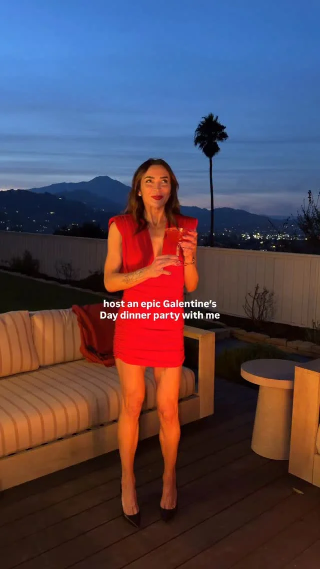 Officially popped my hosting 🍒 and threw an epic Galentine’s Day dinner party for 20 of my friends and now I have the hosting bug and want to have parties all the time ☺️. This event was an idea that started small and quickly turned big and I couldn’t have done with my @hauste girls Lea & Hanna, the experts in all things hosting 🫶🏻, my assistant Erika and of course my GIRLS who showed up big 💋 ⁣
⁣
I want to mention all of the small businesses that participated in this event in some way. Save this post bc I love and recommend every one here!⁣
⁣
food: @chezluciee⁣
flowers: @field2jar⁣
permanent jewelry: @fallingfordainty⁣
tarot: @pageofcupstarot⁣
drinks: @lalospirits @sophiejameswine @drinkolipop⁣
caviar: @thecaviarco 
goodiebags: @bonbonnyc_ @elliotcole.co