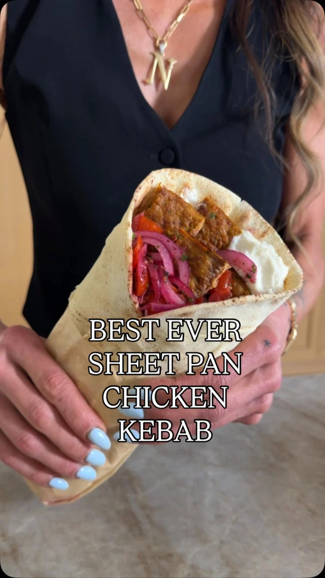 Follow me @kalejunkie and I will DM you the recipe to my viral middle eastern sheet pan kebab! This recipe is a winner! 🥇
