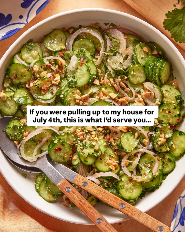 Comment LINKS to get my full July 4th menu! ♥️🤍💙I won’t be home to cook this year for the holiday, but if I was and I could invite you over, these are things I’d make! Let me know if you’ve tried any of these recipes yet, I’d love to know! 😚