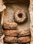 apple cider donuts in a pan